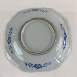 Japanese Porcelain Small Plate Vtg Landscape Of Mountain Village White Blue PY75