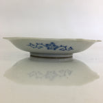 Japanese Porcelain Small Plate Vtg Landscape Of Mountain Village White Blue PY75