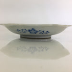 Japanese Porcelain Small Plate Vtg Landscape Of Mountain Village White Blue PY75