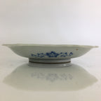 Japanese Porcelain Small Plate Vtg Landscape Of Mountain Village White Blue PY76