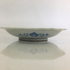 Japanese Porcelain Small Plate Vtg Landscape Of Mountain Village White Blue PY76