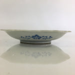 Japanese Porcelain Small Plate Vtg Landscape Of Mountain Village White Blue PY76