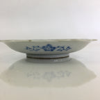 Japanese Porcelain Small Plate Vtg Landscape Of Mountain Village White Blue PY76