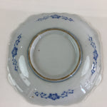 Japanese Porcelain Small Plate Vtg Landscape Of Mountain Village White Blue PY76
