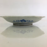 Japanese Porcelain Small Plate Vtg Landscape Of Mountain Village White Blue PY77