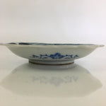 Japanese Porcelain Small Plate Vtg Landscape Of Mountain Village White Blue PY77