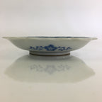 Japanese Porcelain Small Plate Vtg Landscape Of Mountain Village White Blue PY77