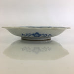 Japanese Porcelain Small Plate Vtg Landscape Of Mountain Village White Blue PY77