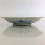 Japanese Porcelain Small Plate Vtg Landscape Of Mountain Village White Blue PY78