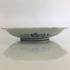 Japanese Porcelain Small Plate Vtg Landscape Of Mountain Village White Blue PY78