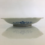 Japanese Porcelain Small Plate Vtg Landscape Of Mountain Village White Blue PY78