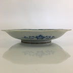 Japanese Porcelain Small Plate Vtg Landscape Of Mountain Village White Blue PY78
