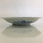 Japanese Porcelain Small Plate Vtg Landscape Of Mountain Village White Blue PY78