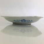 Japanese Porcelain Small Plate Vtg Landscape Of Mountain Village White Blue PY79