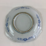 Japanese Porcelain Small Plate Vtg Landscape Of Mountain Village White Blue PY79