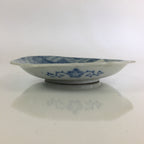 Japanese Porcelain Small Plate Vtg Landscape Of Mountain Village White Blue PY79