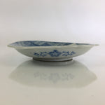 Japanese Porcelain Small Plate Vtg Landscape Of Mountain Village White Blue PY79