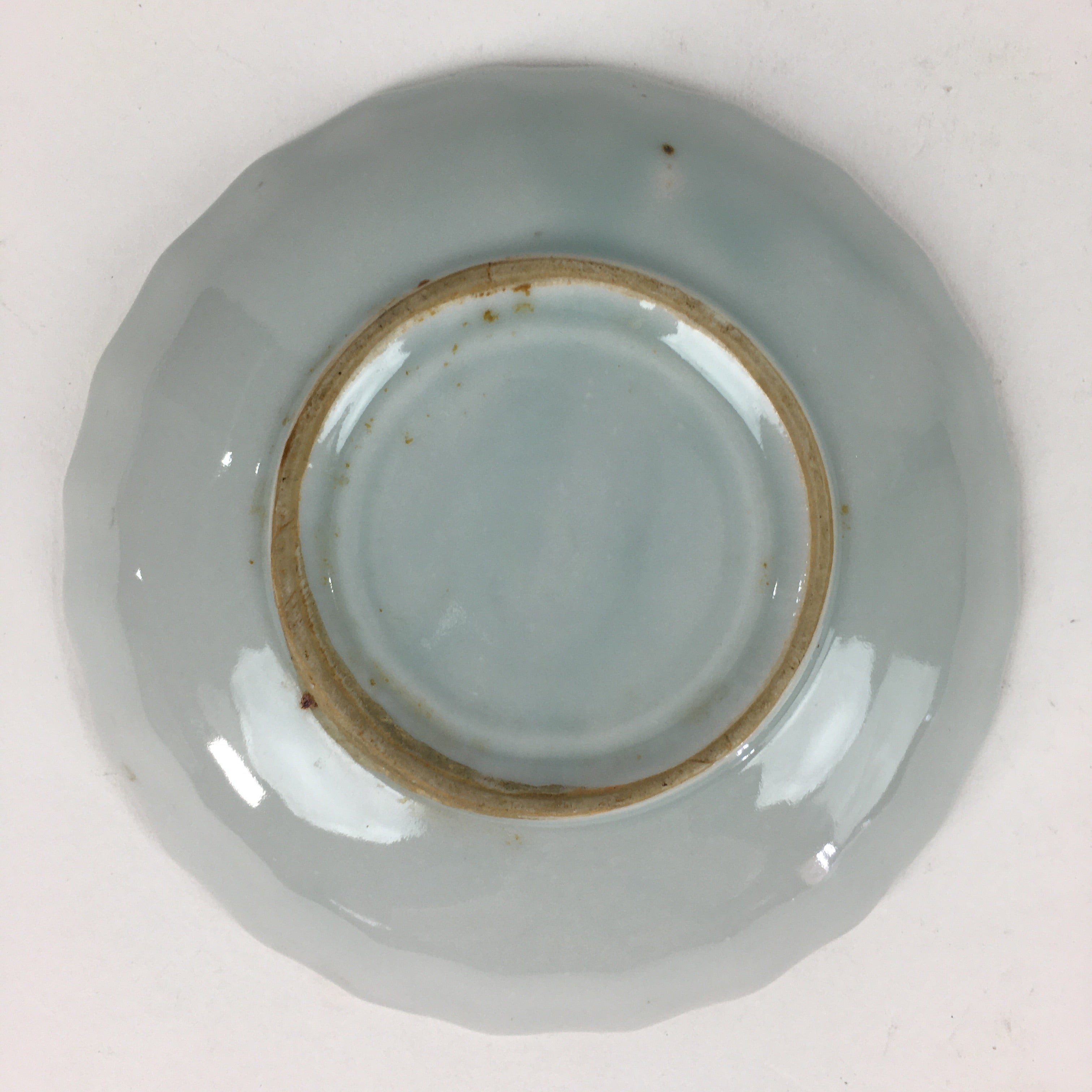Japanese Porcelain Small Plate Vtg Pottery Bamboo Leaves White Kozara PP997