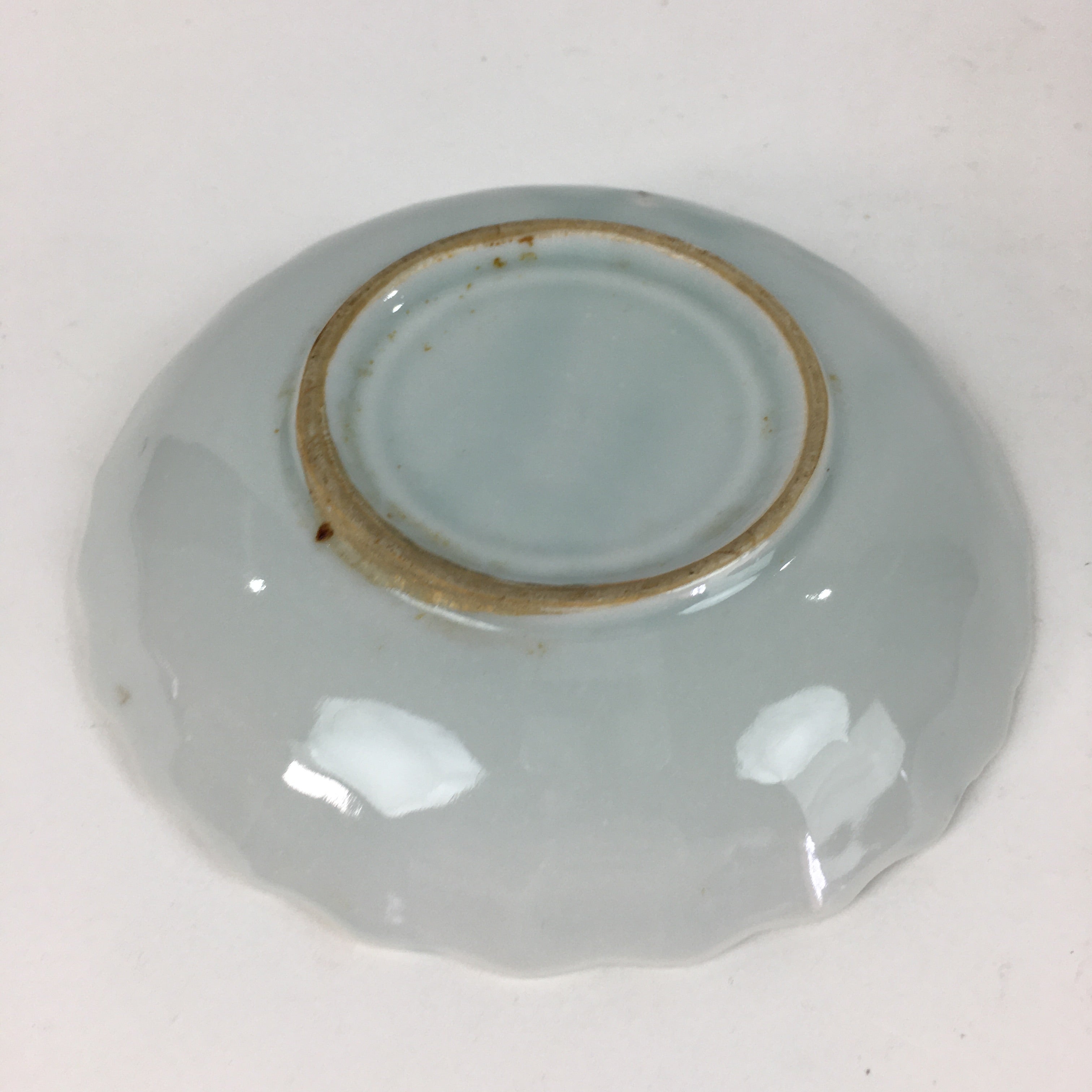 Japanese Porcelain Small Plate Vtg Pottery Bamboo Leaves White Kozara PP997