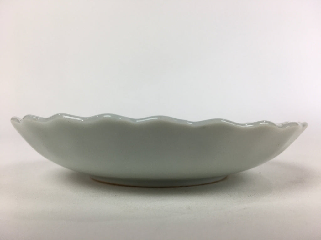Japanese Porcelain Small Plate Vtg Pottery Bamboo Leaves White Kozara PP997