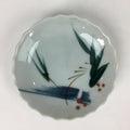 Japanese Porcelain Small Plate Vtg Pottery Bamboo Leaves White Kozara PP997