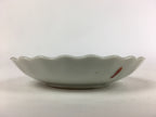 Japanese Porcelain Small Plate Vtg Pottery Bamboo Leaves White Kozara PP998