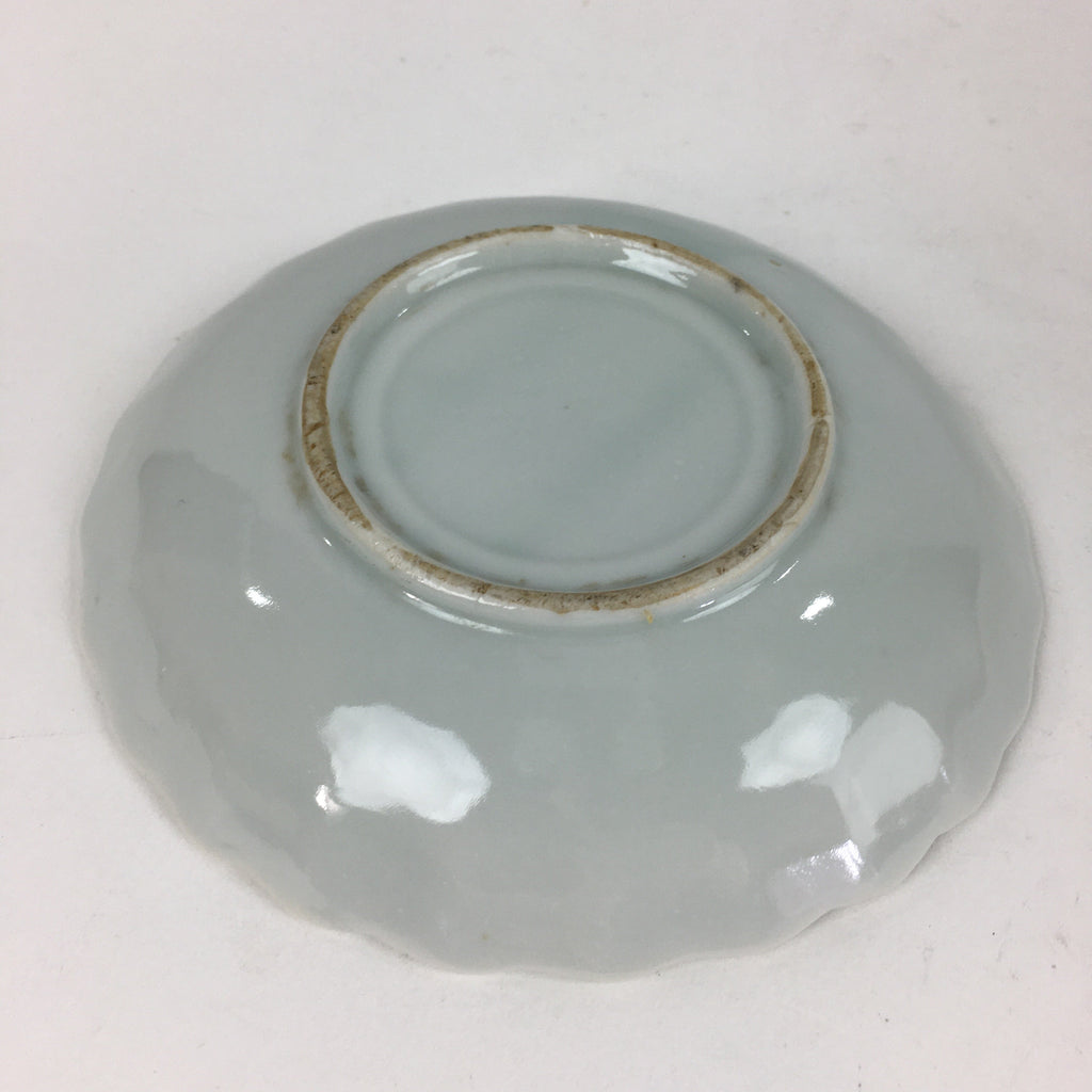 Japanese Porcelain Small Plate Vtg Pottery Bamboo Leaves White Kozara PP999