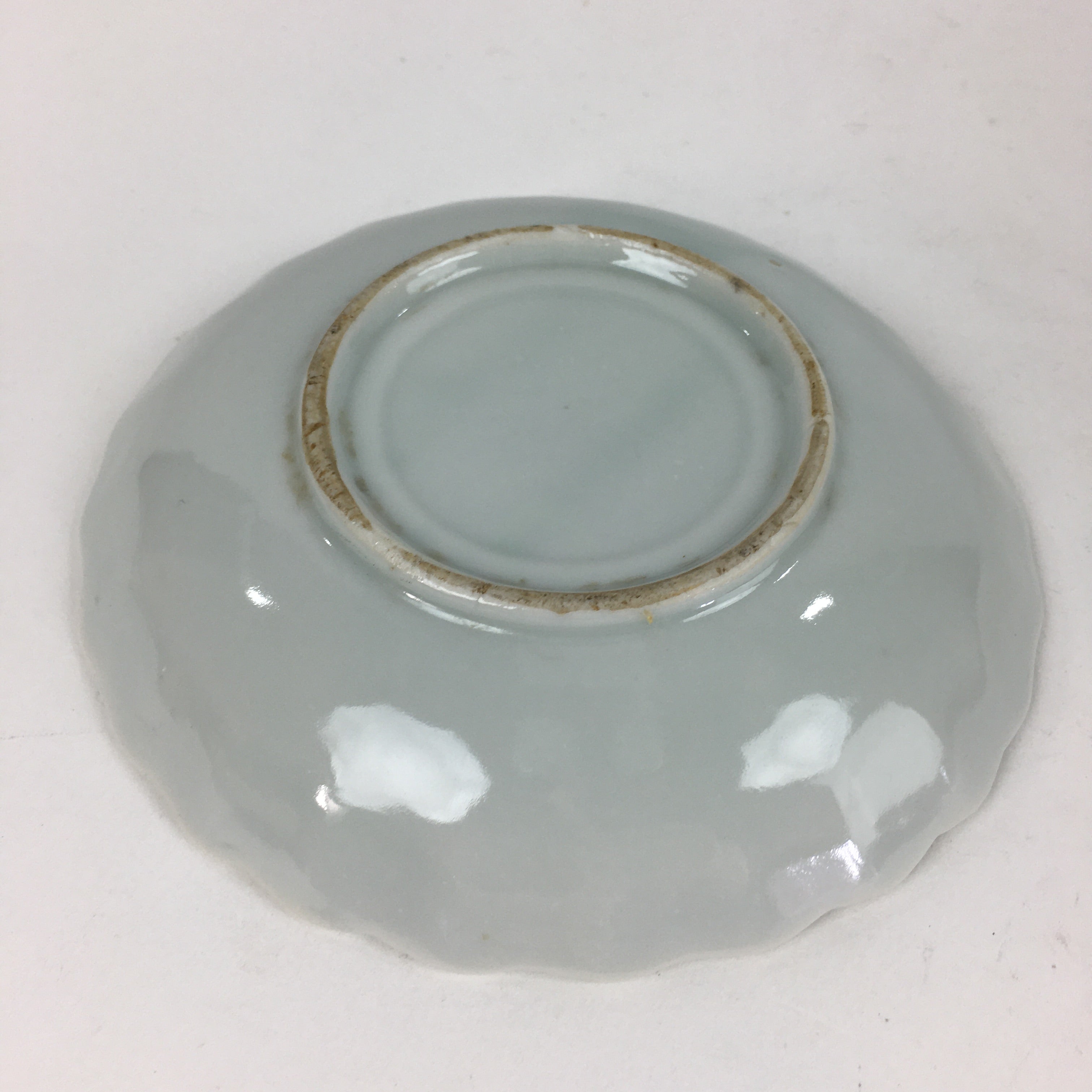 Japanese Porcelain Small Plate Vtg Pottery Bamboo Leaves White Kozara PP999