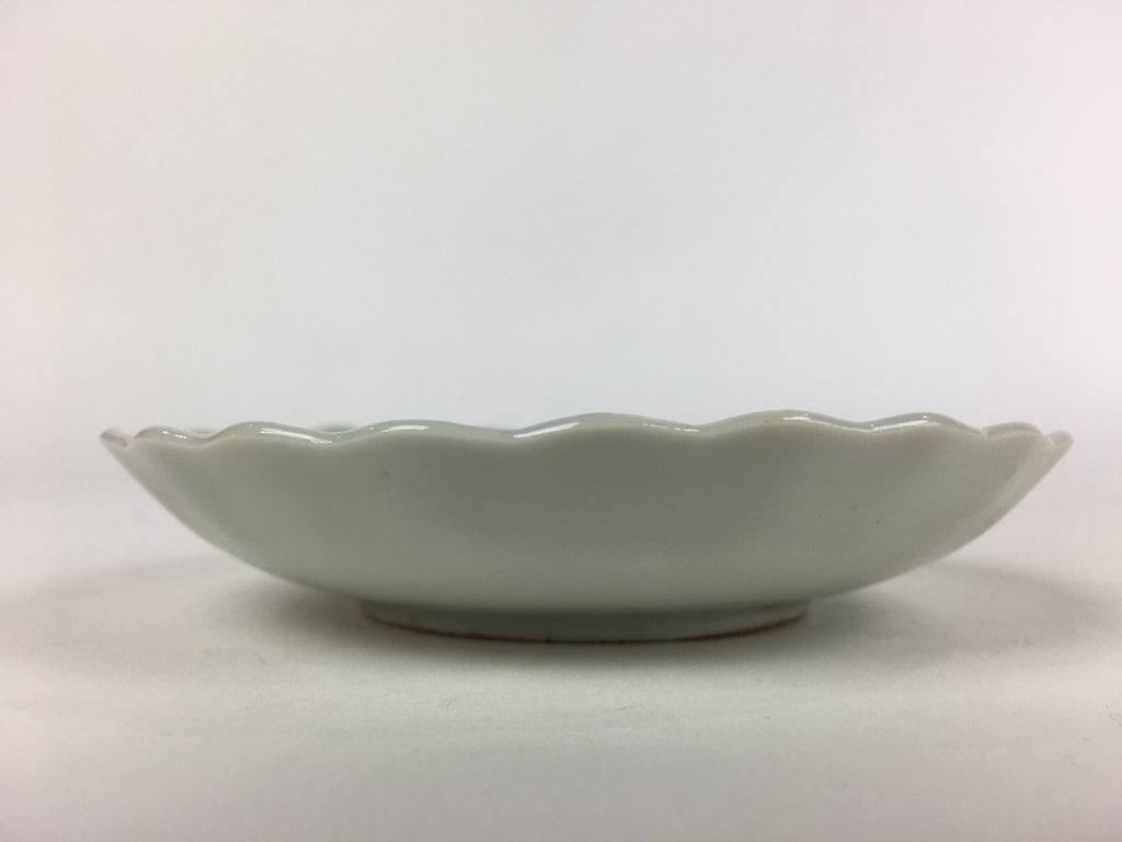 Japanese Porcelain Small Plate Vtg Pottery Bamboo Leaves White Kozara PP999