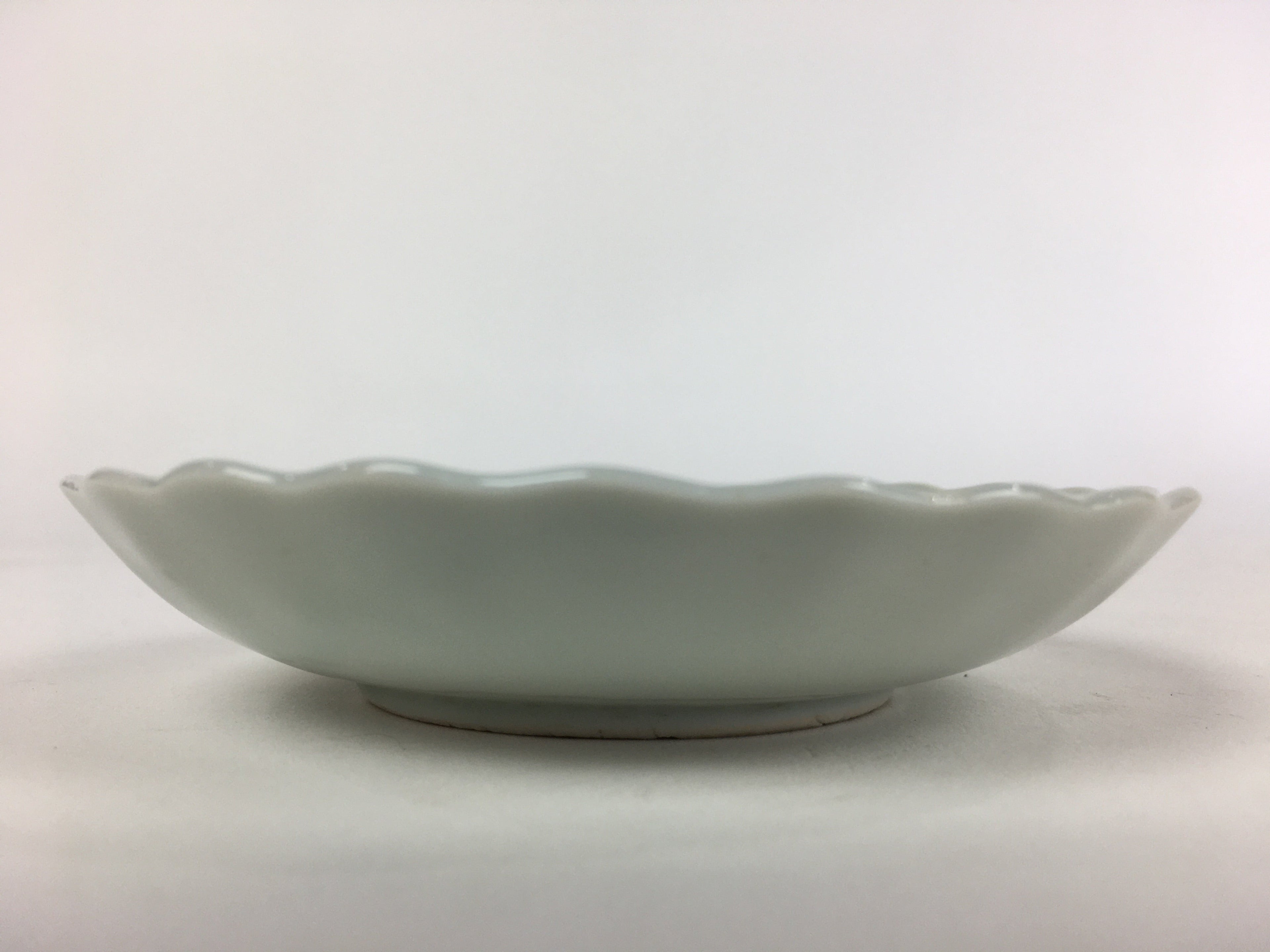 Japanese Porcelain Small Plate Vtg Pottery Bamboo Leaves White Kozara PP999