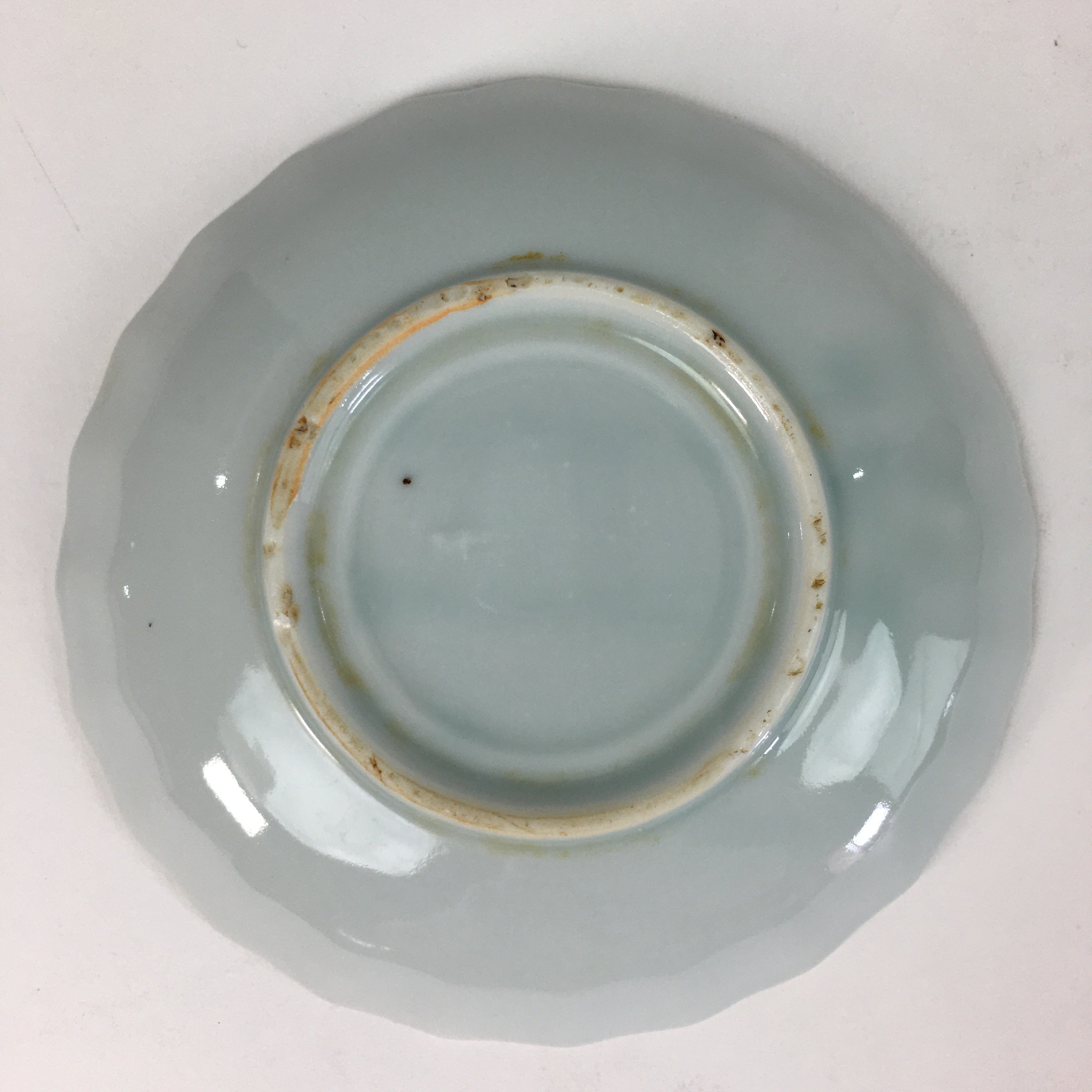 Japanese Porcelain Small Plate Vtg Pottery Bamboo Leaves White Kozara PY2
