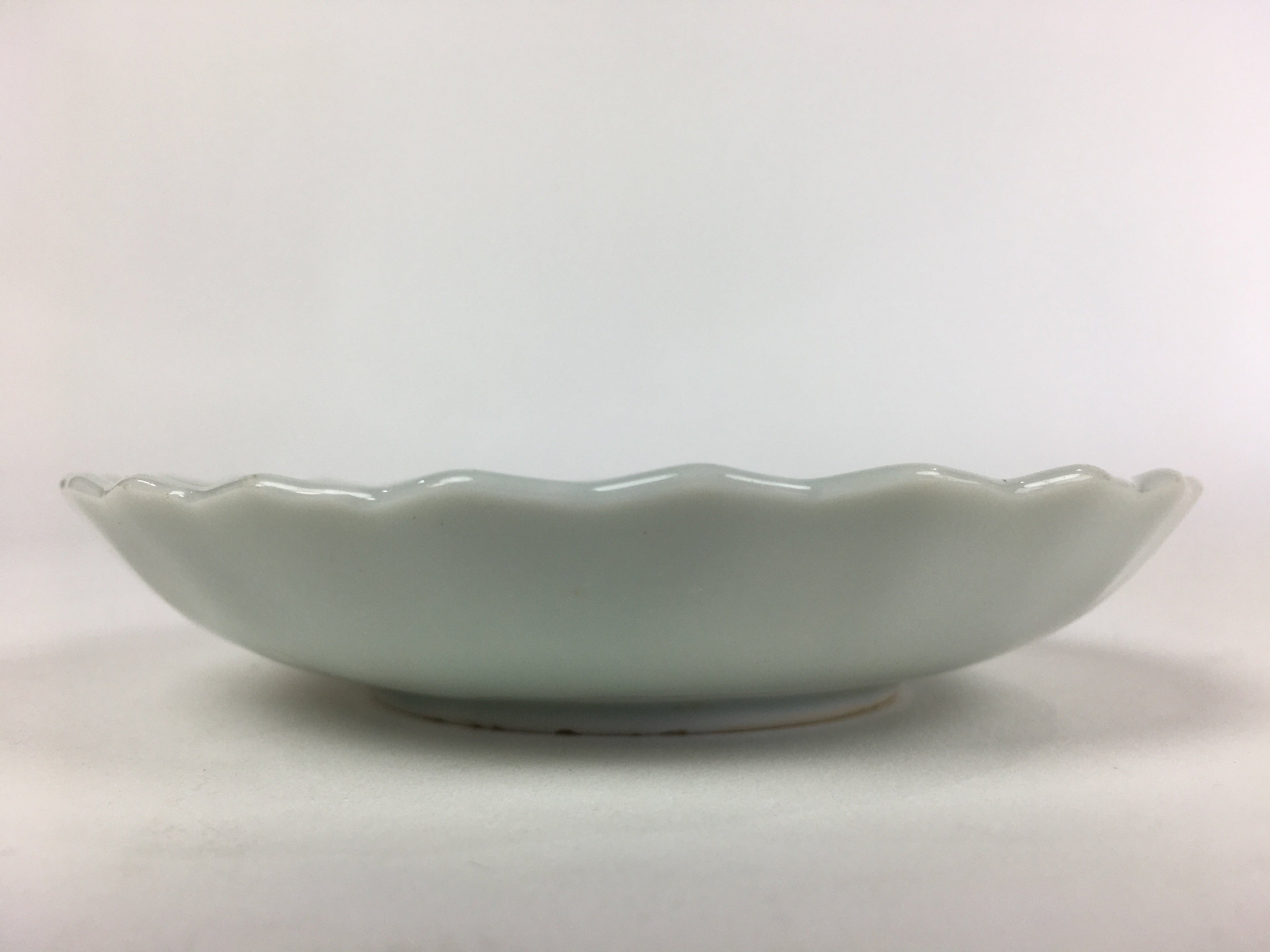Japanese Porcelain Small Plate Vtg Pottery Bamboo Leaves White Kozara PY2