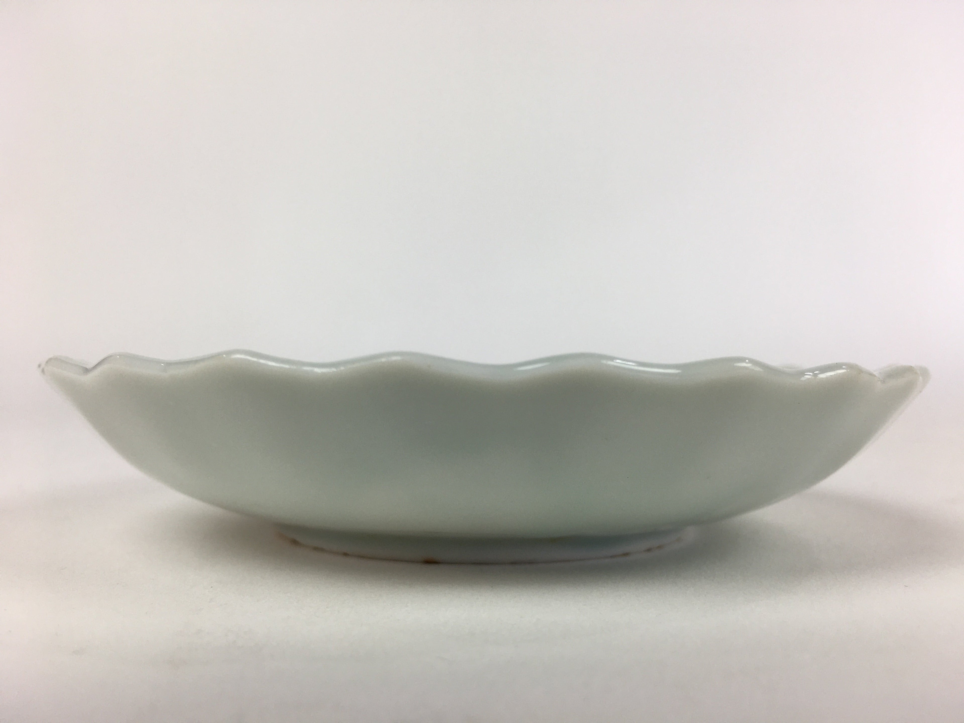 Japanese Porcelain Small Plate Vtg Pottery Bamboo Leaves White Kozara PY2