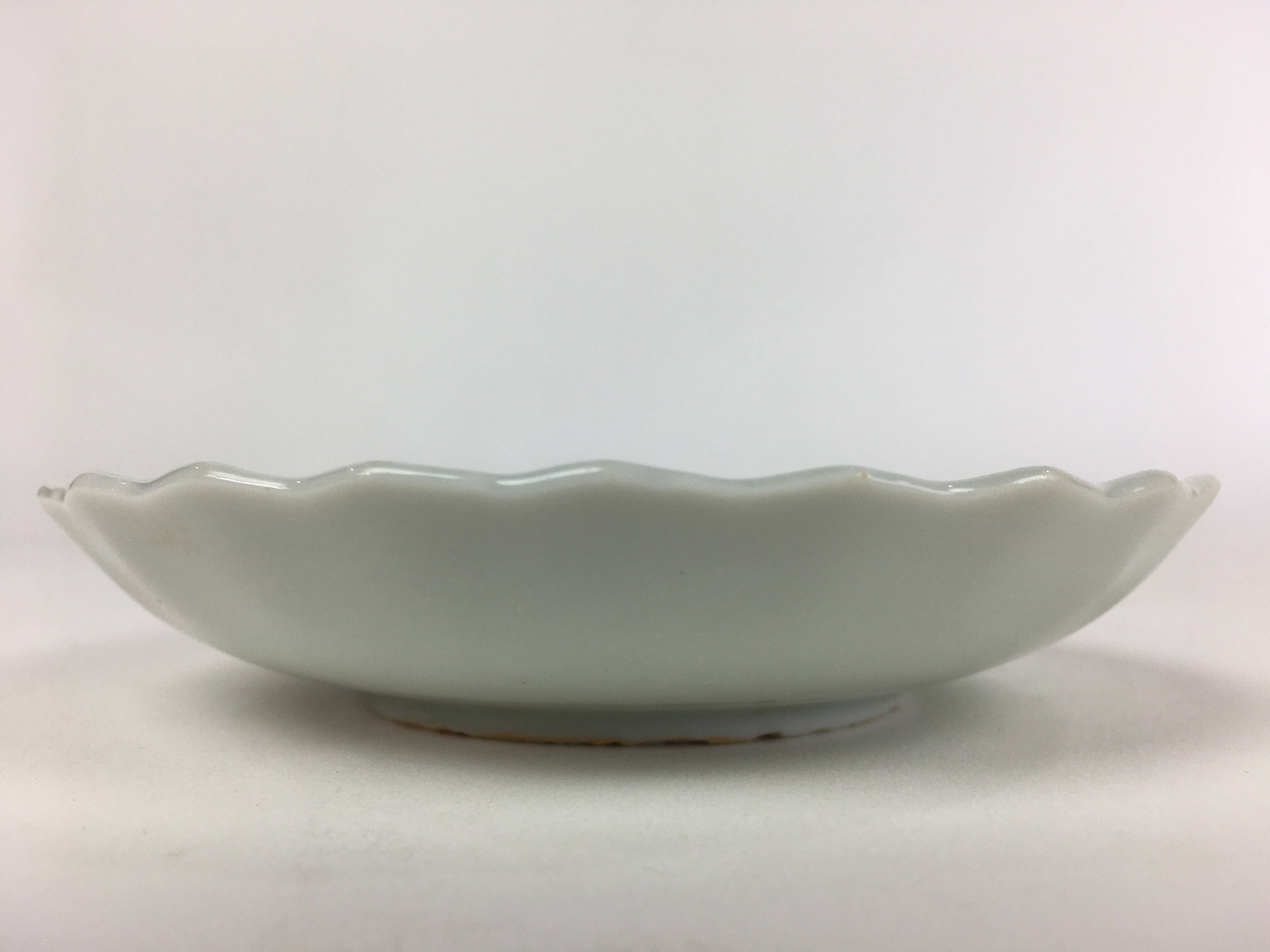 Japanese Porcelain Small Plate Vtg Pottery Bamboo Leaves White Kozara PY2