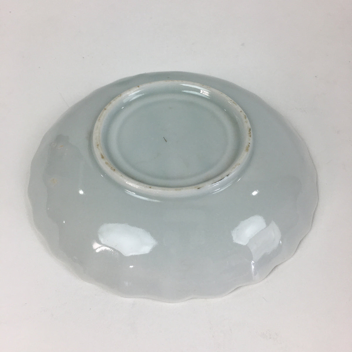 Japanese Porcelain Small Plate Vtg Pottery Bamboo Leaves White Kozara PY3