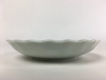 Japanese Porcelain Small Plate Vtg Pottery Bamboo Leaves White Kozara PY3