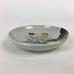 Japanese Porcelain Small Plate Vtg Pottery Countryside House Birds Kozara PP897