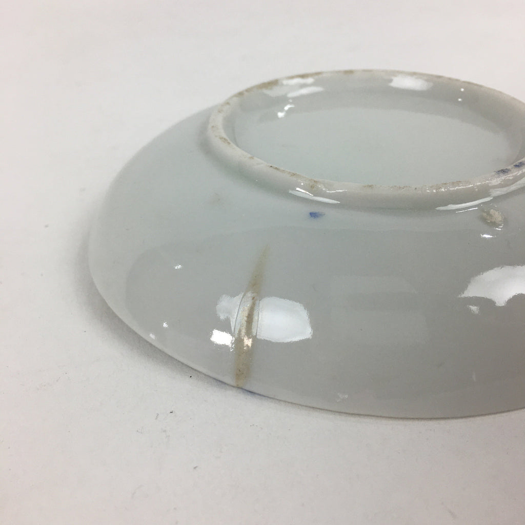 Japanese Porcelain Small Plate Vtg Pottery Countryside House Birds Kozara PP898