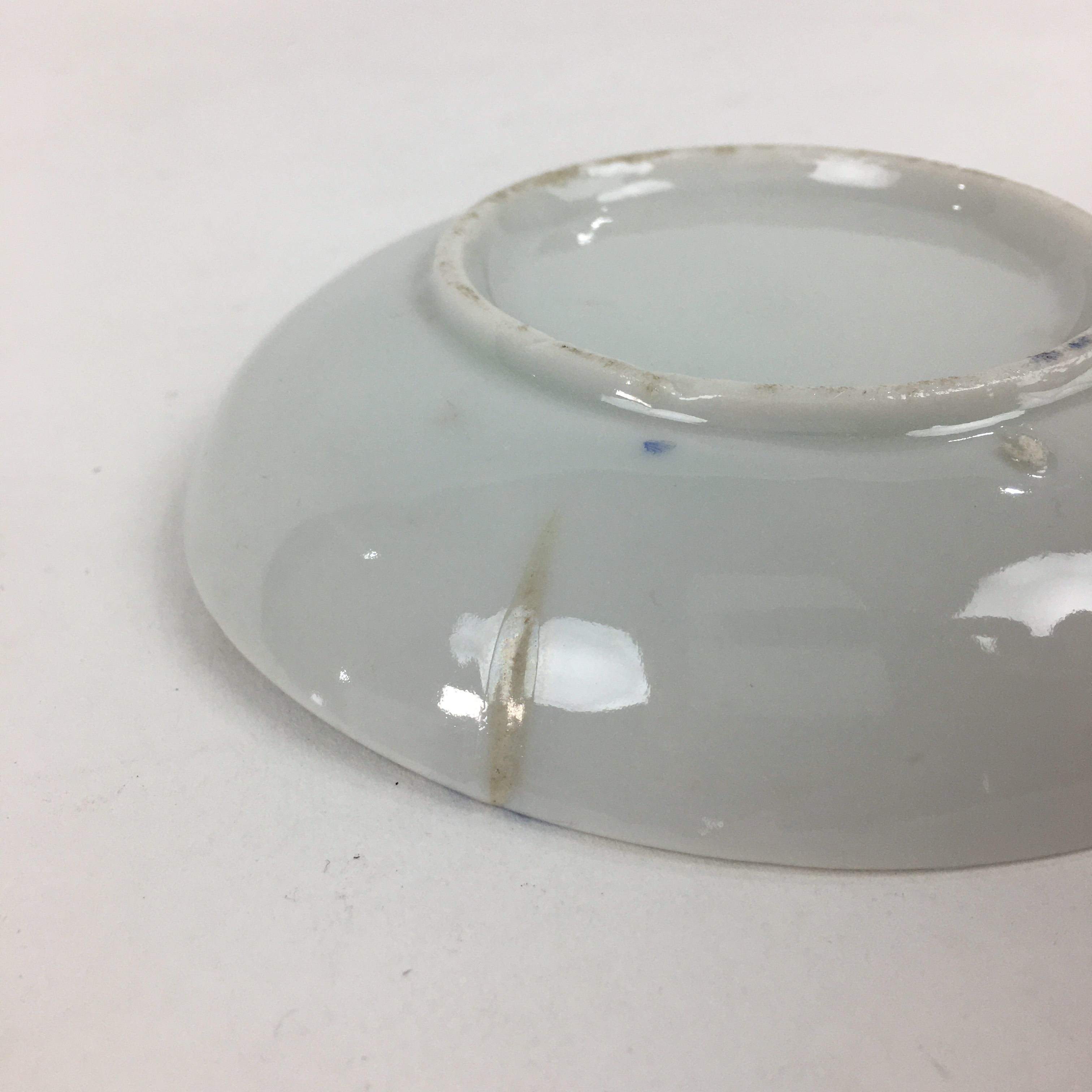 Japanese Porcelain Small Plate Vtg Pottery Countryside House Birds Kozara PP898