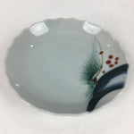 Japanese Porcelain Small Plate Vtg Pottery Pine Tree White Kozara PP992