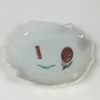 Japanese Porcelain Small Plate Vtg Pottery Pinecone White Kozara PY4
