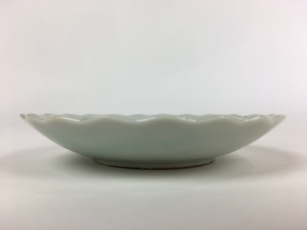 Japanese Porcelain Small Plate Vtg Pottery Pink Flower Kozara White PP983