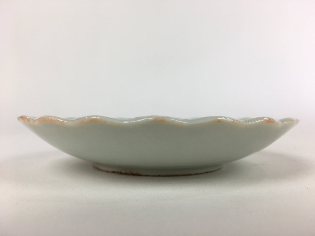 Japanese Porcelain Small Plate Vtg Pottery Pink Flower Kozara White PP983