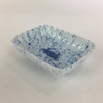 Japanese Porcelain Small Plate Vtg Rectangle Blue Sometsuke Plate Crab PP714