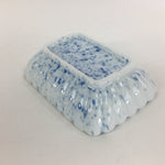 Japanese Porcelain Small Plate Vtg Rectangle Blue Sometsuke Plate Crab PP714