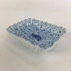 Japanese Porcelain Small Plate Vtg Rectangle Blue Sometsuke Plate Shrimp PP716
