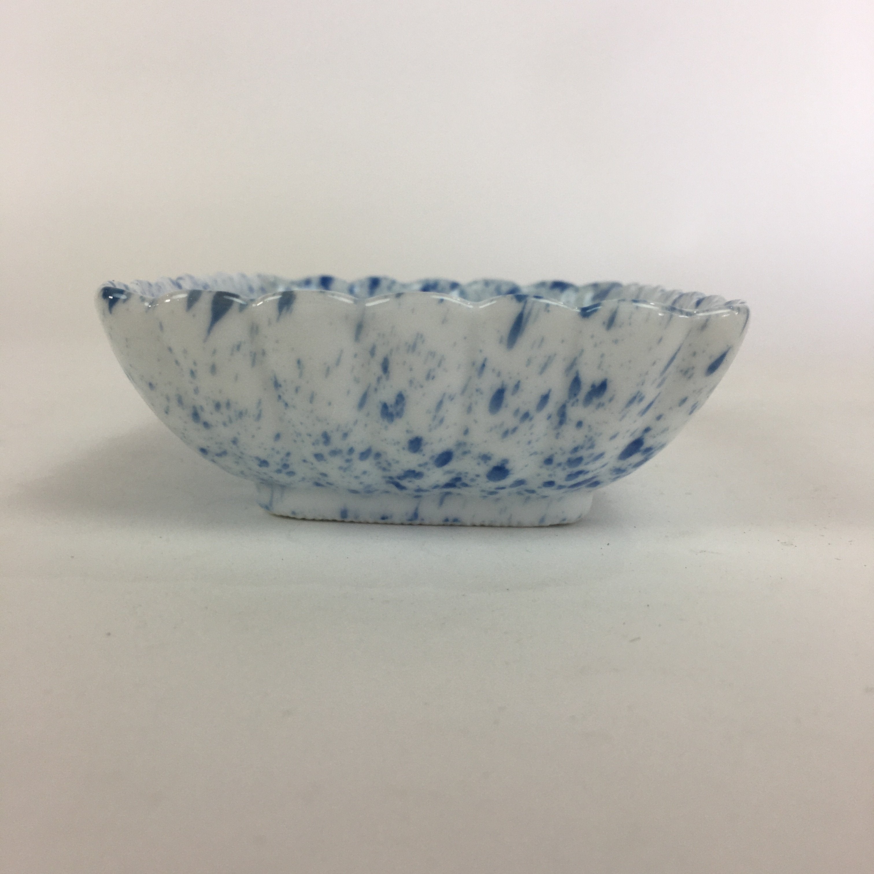 Japanese Porcelain Small Plate Vtg Rectangle Blue Sometsuke Plate Shrimp PP716
