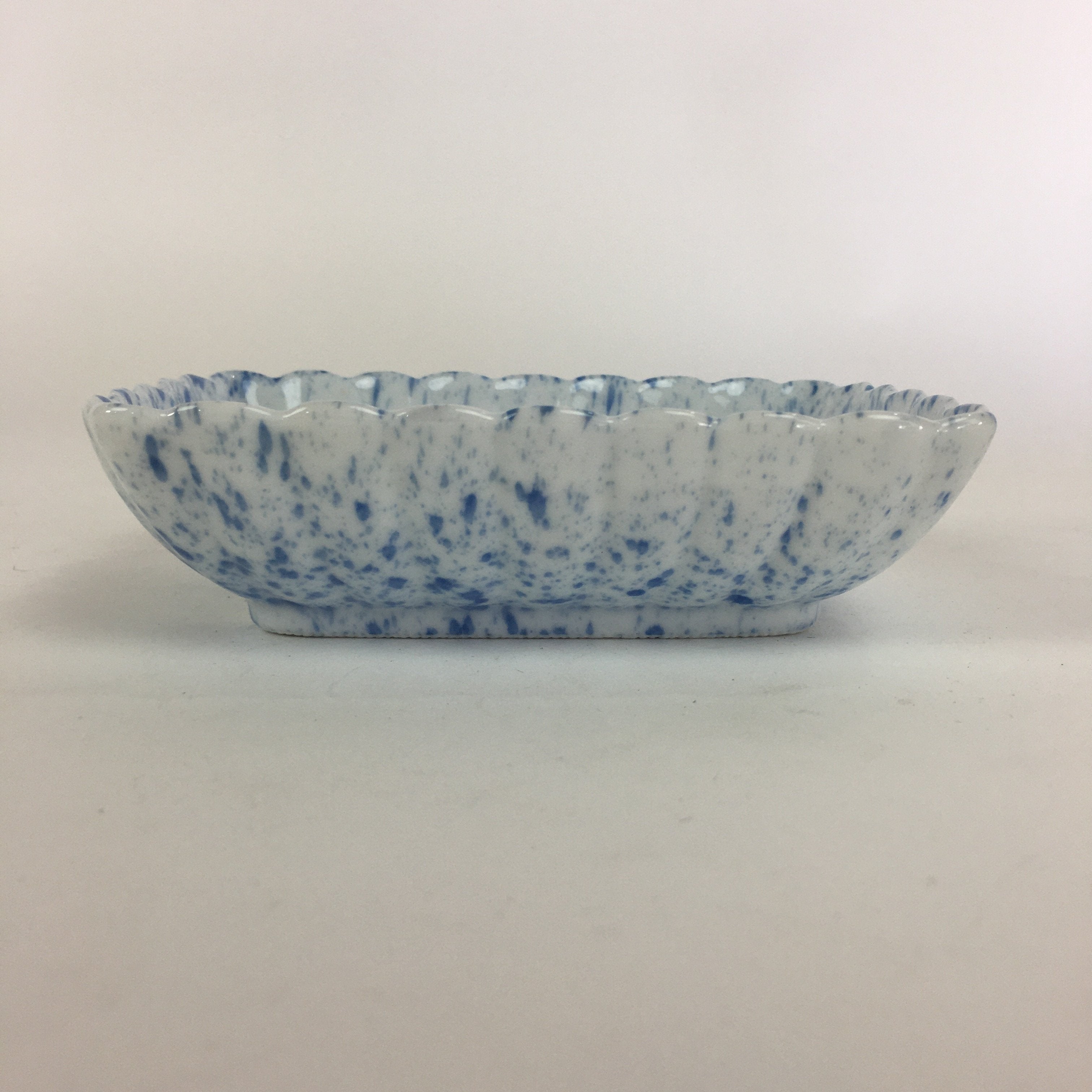 Japanese Porcelain Small Plate Vtg Rectangle Blue Sometsuke Plate Shrimp PP716