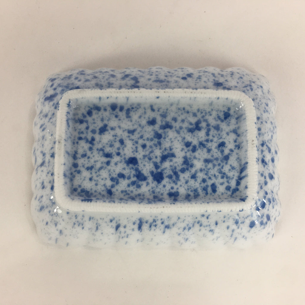 Japanese Porcelain Small Plate Vtg Rectangle Blue Sometsuke Plate Shrimp PP716