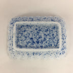 Japanese Porcelain Small Plate Vtg Rectangle Blue Sometsuke Plate Shrimp PP716